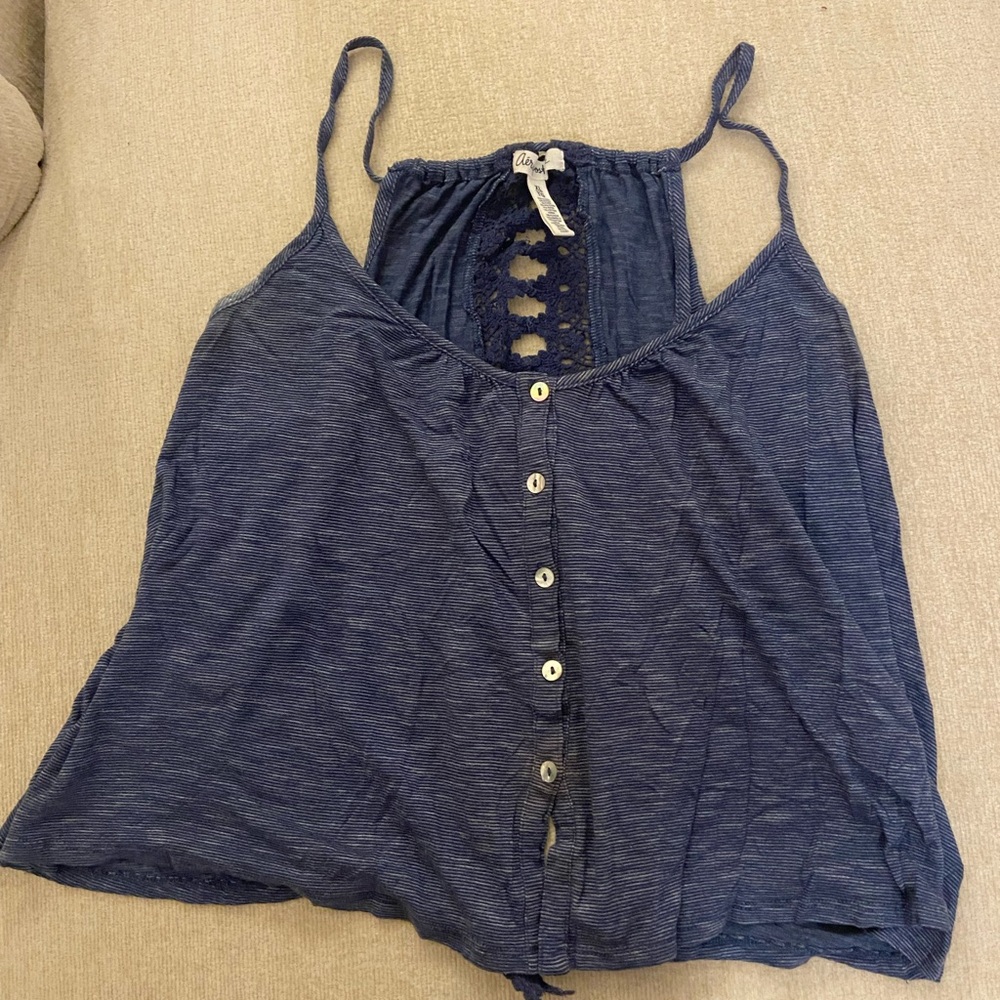 Aeropostale Navy Camisole with Button Front
